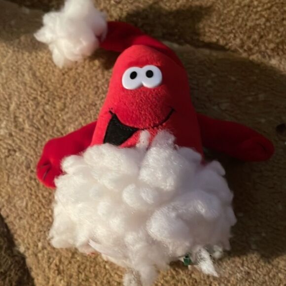 Collectible Vintage Retired Dandee Merry Beans Eckerd’s red Christmas plush - Picture 2 of 6